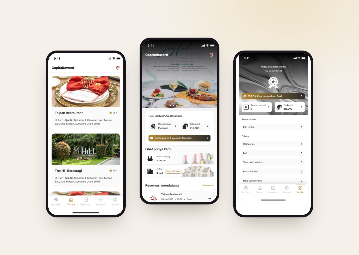 Member app: venues, explore and profile