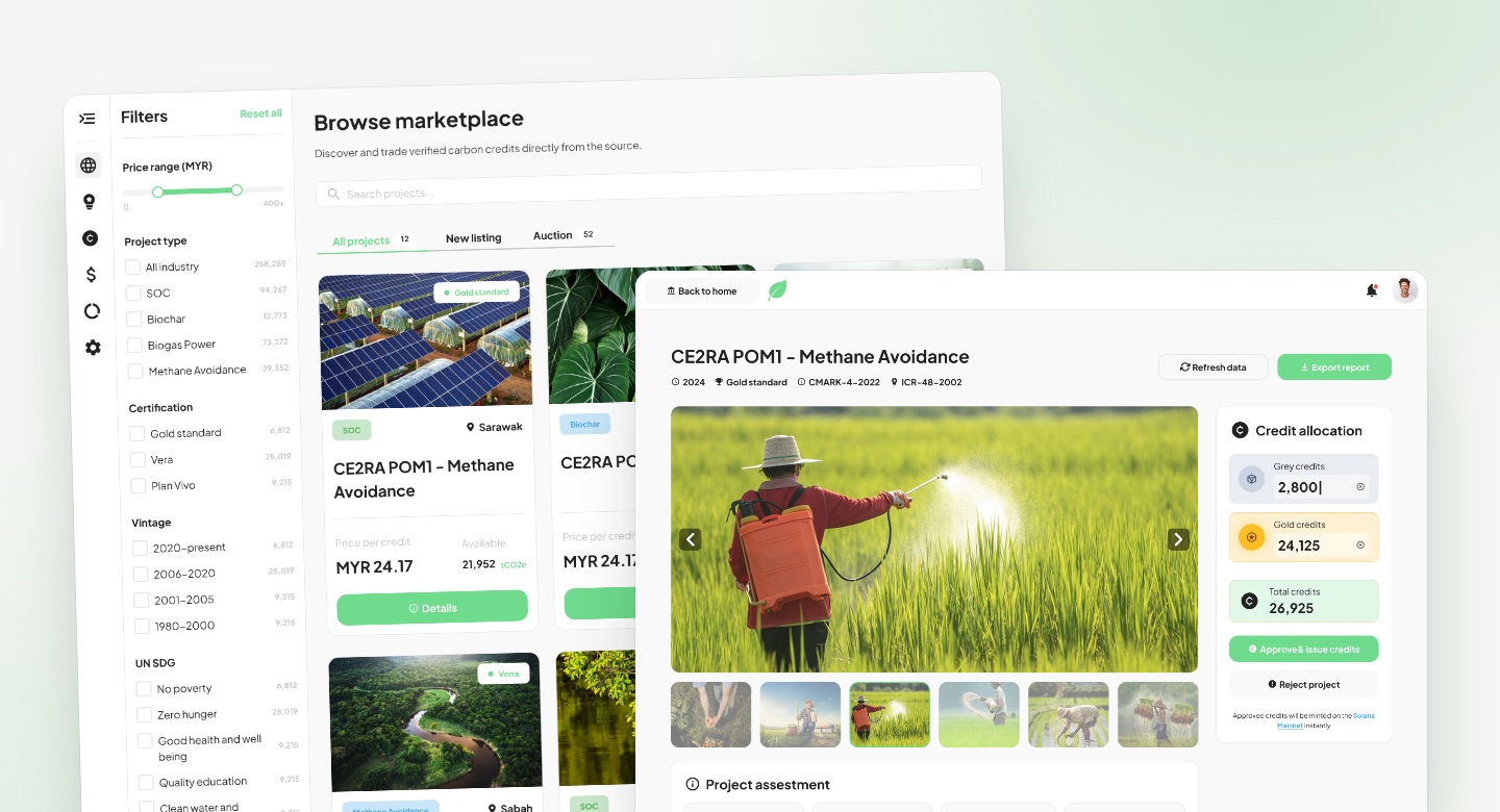 The marketplace and the auditor review page