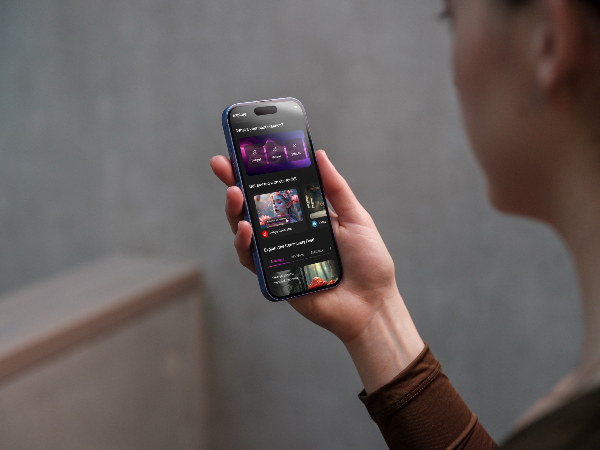 Blieve.ai mobile — explore